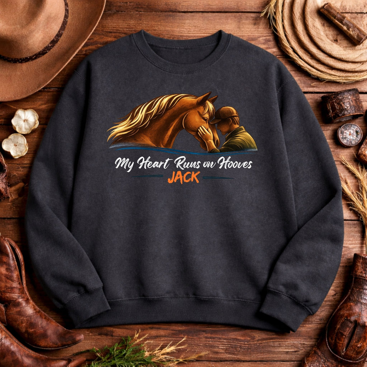 My Heart Runs on Hooves Sweatshirt – view 2