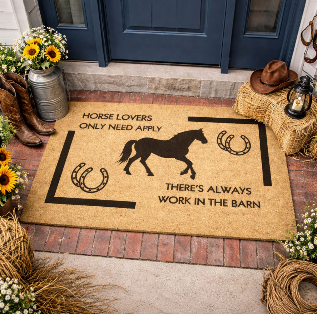 Unique Horse Welcome Doormat – Horse Lovers Only Barn Humor Decor – view 2