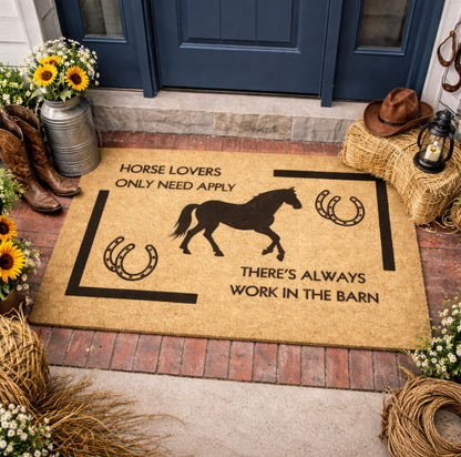 Unique Horse Welcome Doormat – Horse Lovers Only Barn Humor Decor – view 2