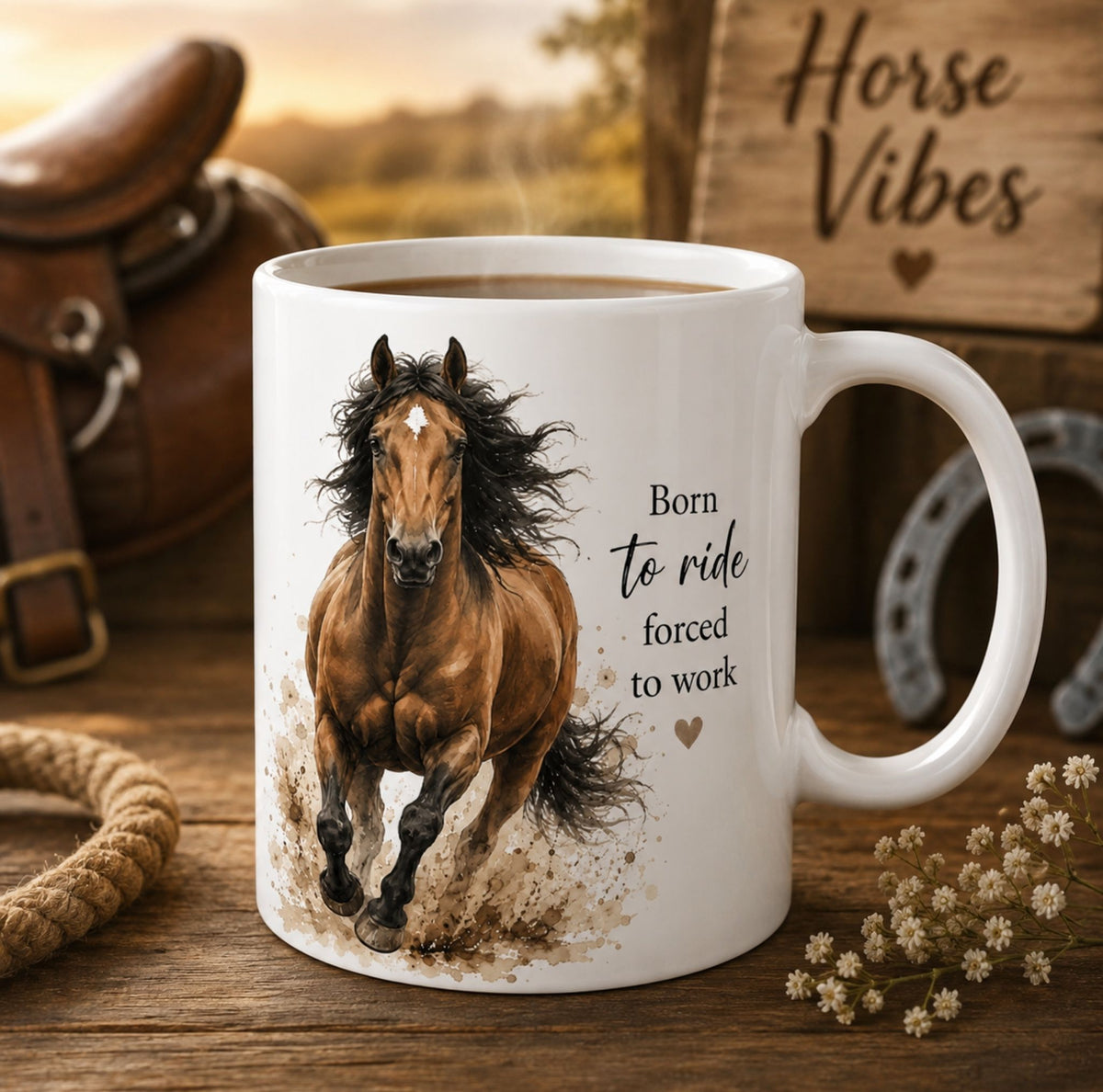 Born to Ride Horse Mug – view 2