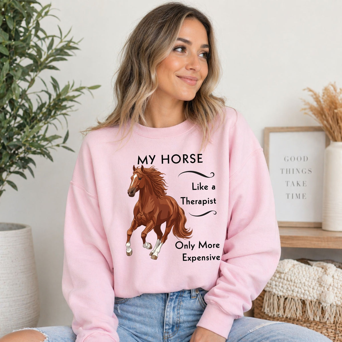 My Horse Is My Therapist Sweatshirt – view 2