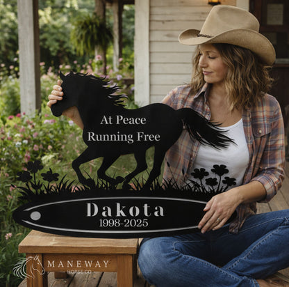 Running Free Horse Memorial Sign + FREE Mug – view 2