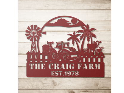 Personalized Farmhouse Garden Stake