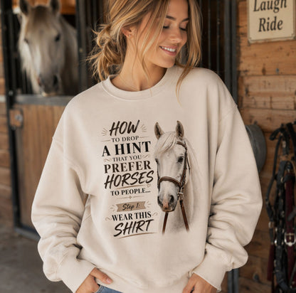 Prefer Horses Sketch Sweatshirt – view 2