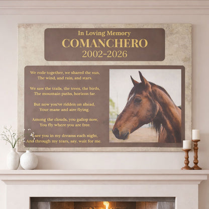 Comanchero Horse Memorial Photo Canvas – view 3