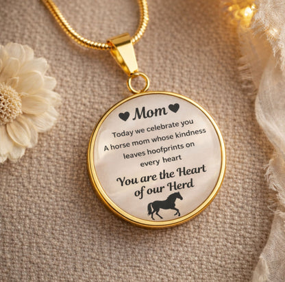 Horse Mom Necklace Gift – Heart Of Our Herd Jewelry for Mother’s Day – view 9