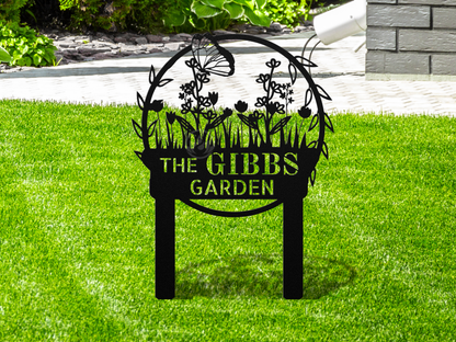 Custom Family Name Yard Sign-Outdoor Garden Decor