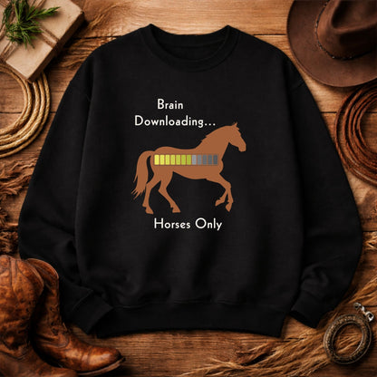 Brain Downloading Horses Sweatshirt – view 9