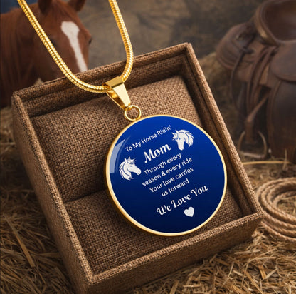 Horse Ridin Mom Circle Necklace – view 6