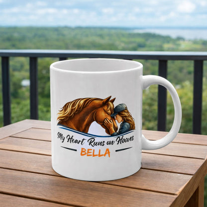 Heart Runs on Hooves Female Ceramic Mug – view 2