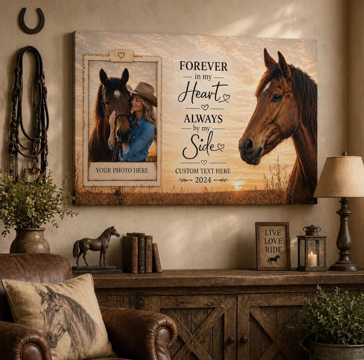 Always by My Side Horse Photo Canvas – view 2