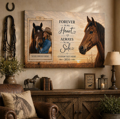 Always by My Side Horse Photo Canvas – view 2