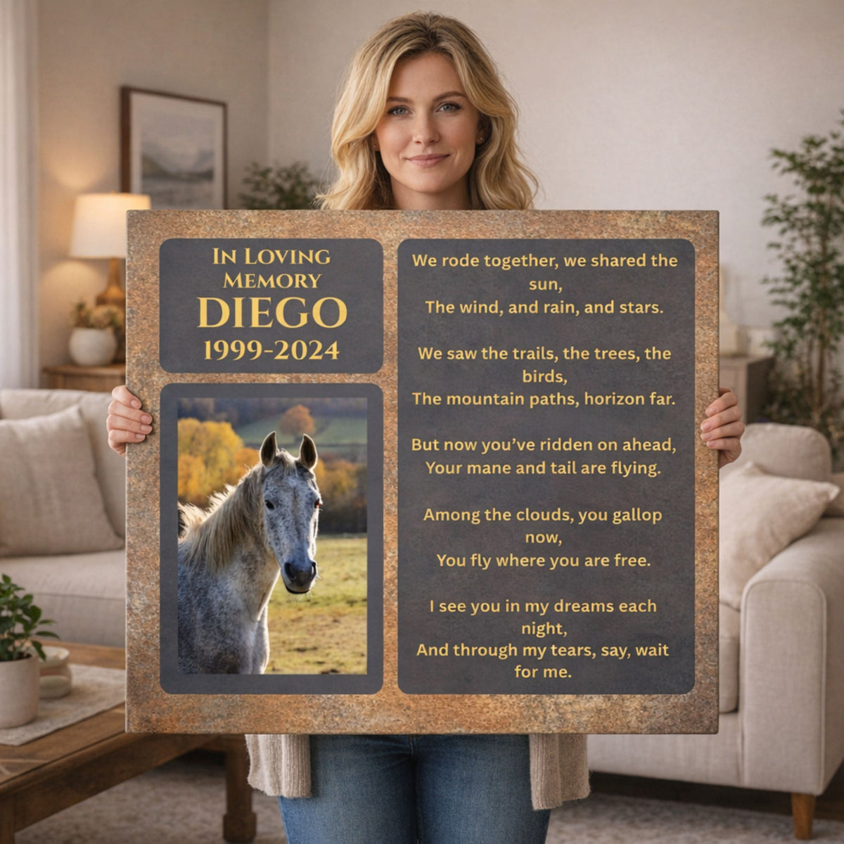 Diego Horse Memorial Photo Canvas – view 2