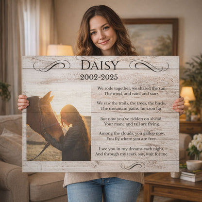 Daisy Horse Memorial Photo Canvas – view 3
