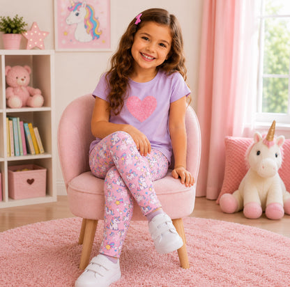 Pink Unicorn Kids Leggings