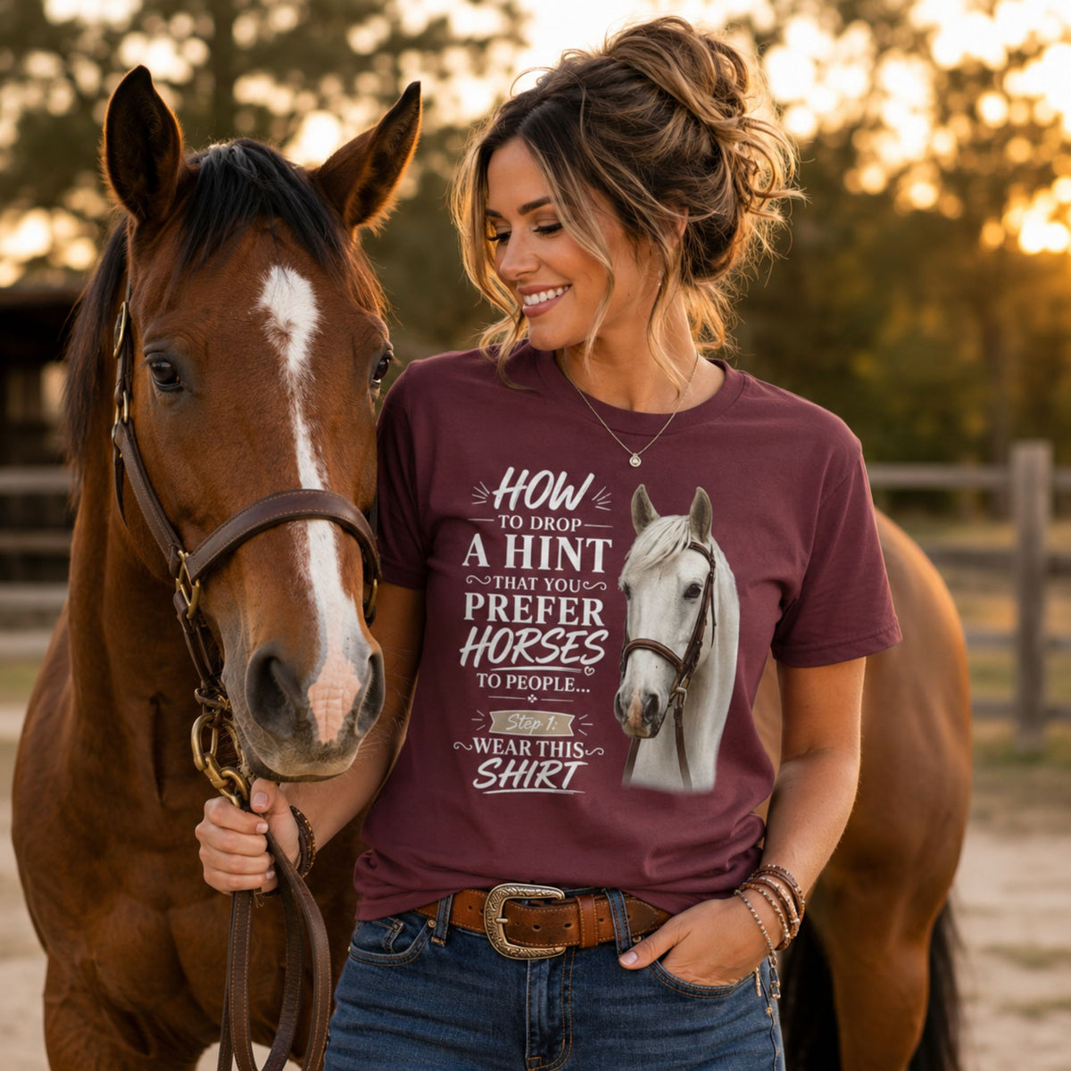 Prefer Horses Over People T-Shirt – view 3