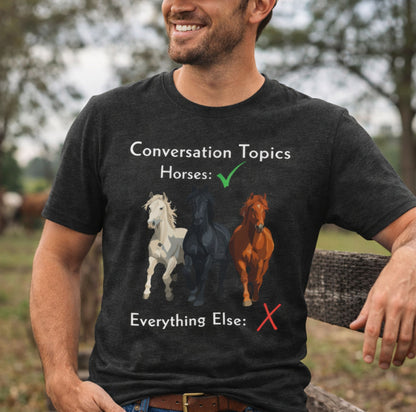 Horse Conversation Topics T-Shirt – view 2