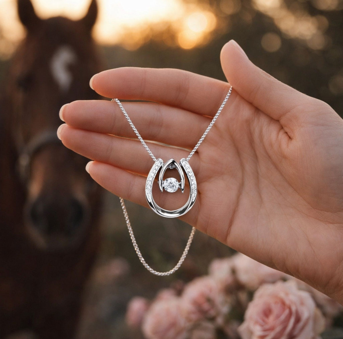 Personalized Horse Memorial Photo Circle Necklace – view 6