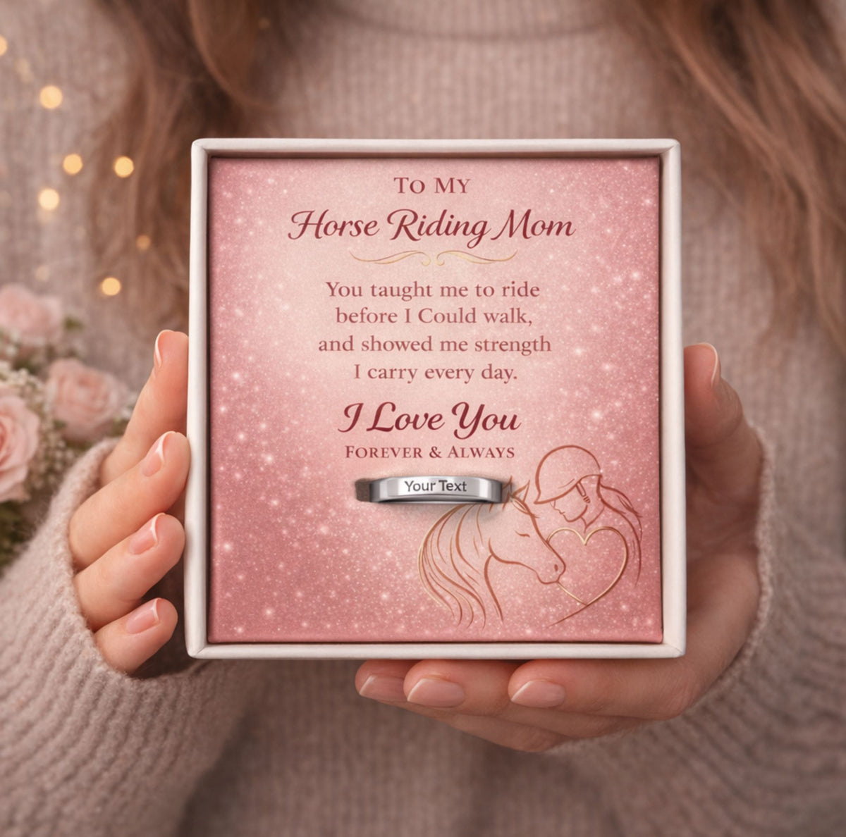 Personalized Horse Mom Ring – view 10