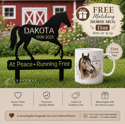 Horse Memorial Garden Sign + FREE Mug – view 5