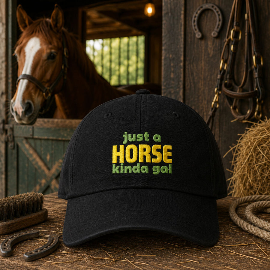 Just a Horse Kinda Gal Denim Cap