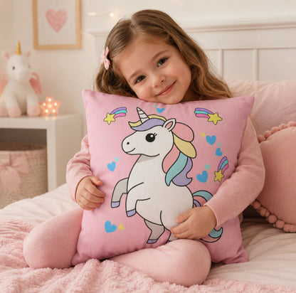 Prancing Unicorn Pillow Cover