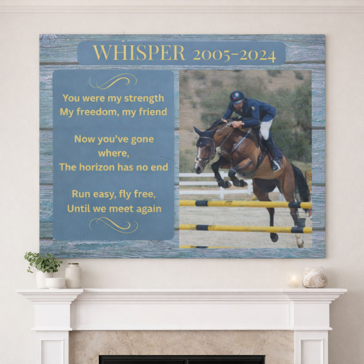 Whisper Horse Memorial Photo Canvas – view 3