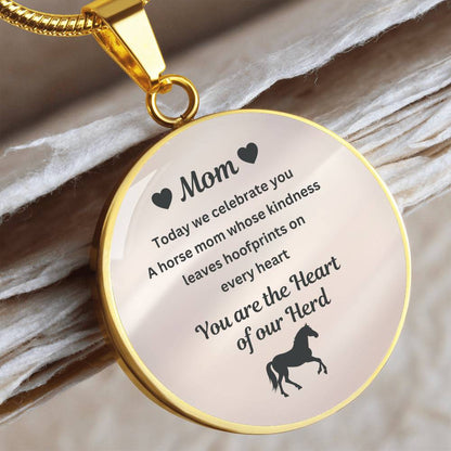 Horse Mom Necklace Gift – Heart Of Our Herd Jewelry for Mother’s Day – view 10