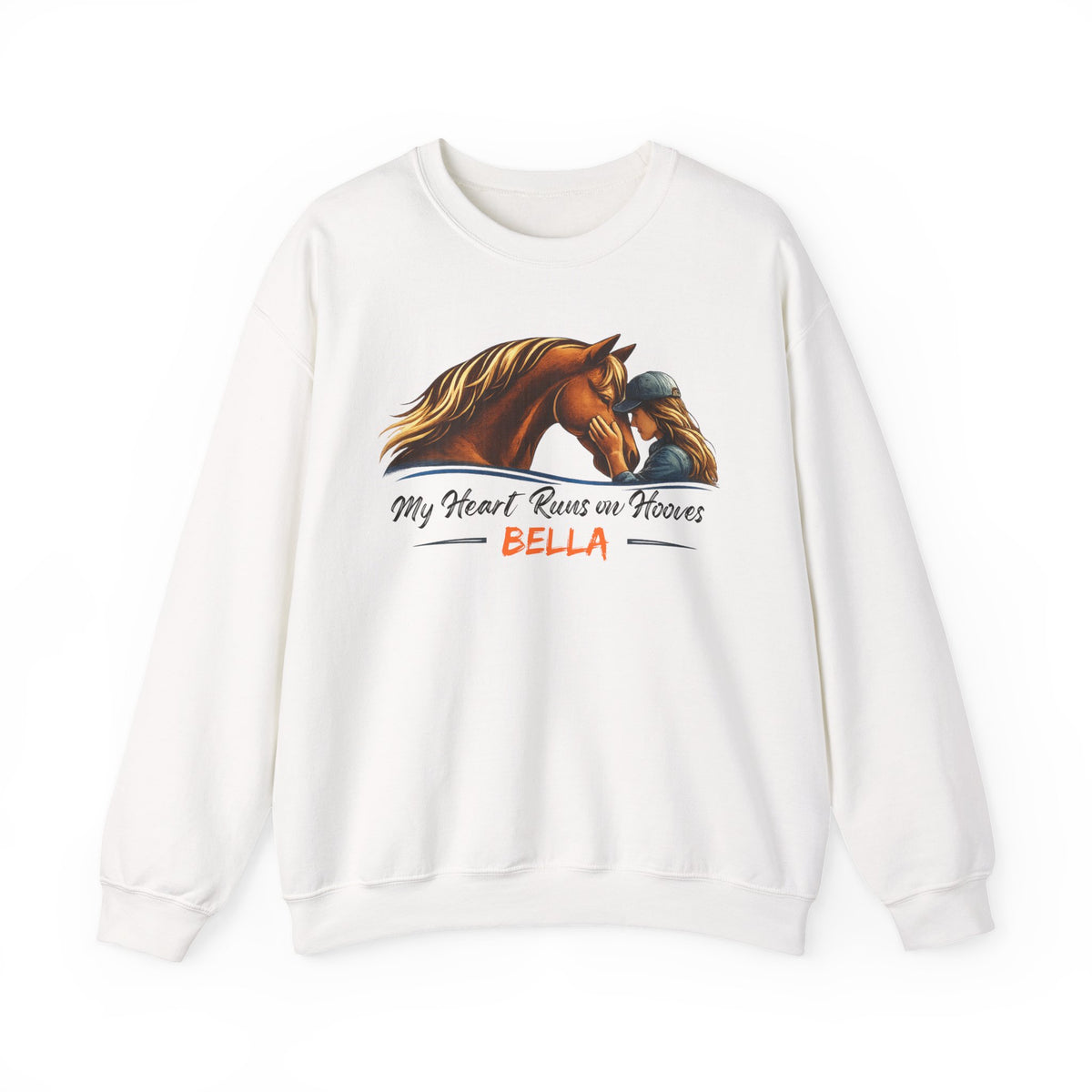 Personalized Heart Runs on Hooves Sweatshirt – view 6