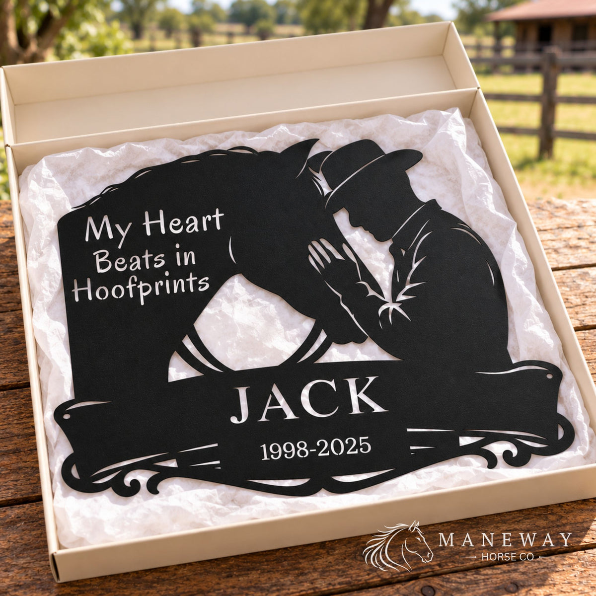 Jack Heart Beats in Hoofprints Stall Sign – view 3