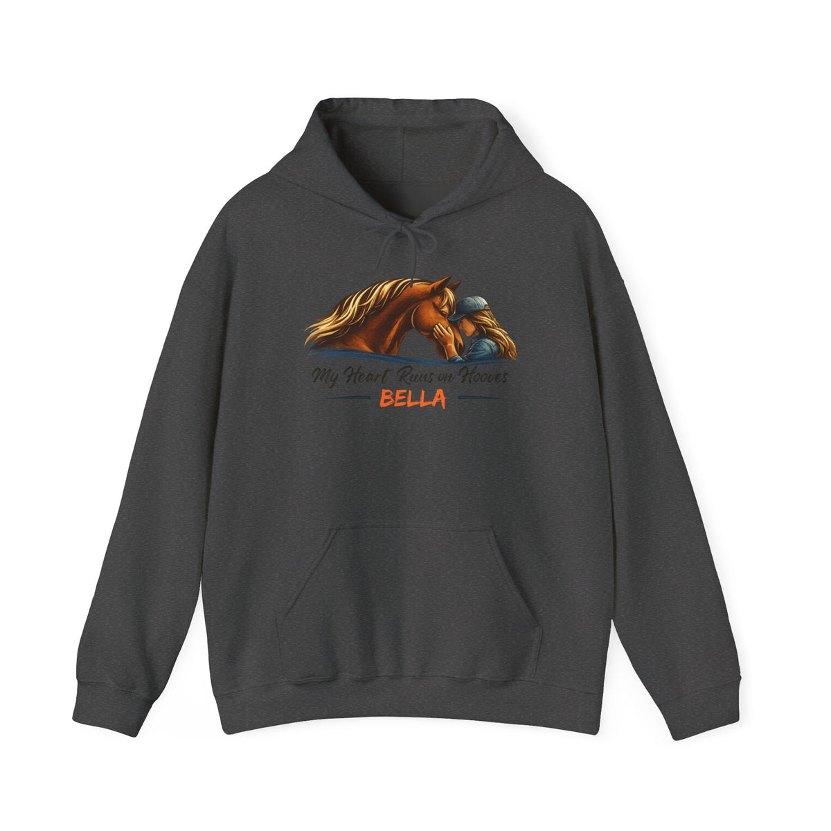 Personalized Heart Runs on Hooves Hoodie – view 10