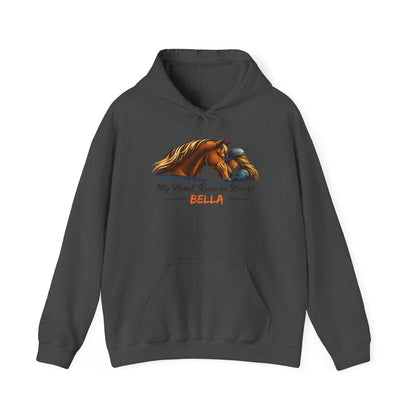 Personalized Heart Runs on Hooves Hoodie – view 10