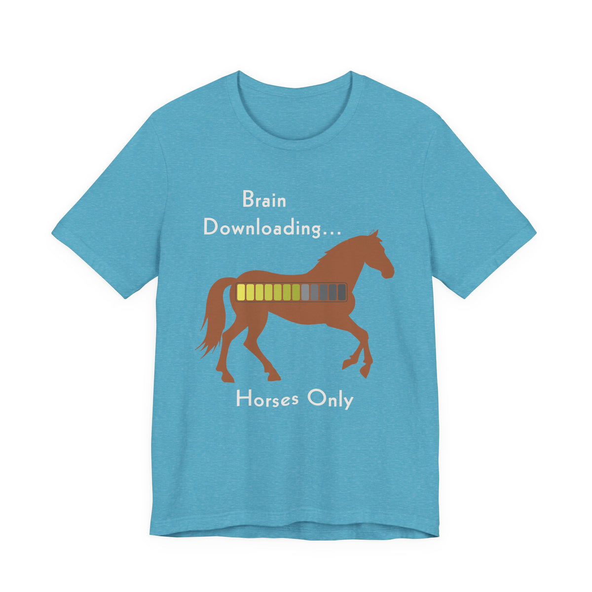 Brain Downloading Horses T-Shirt – view 17