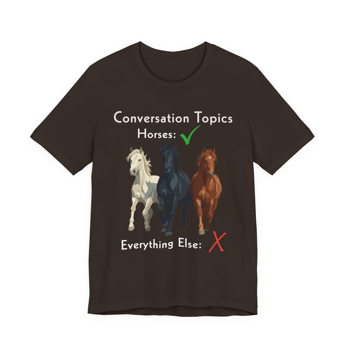Horse Conversation Topics T-Shirt – view 6