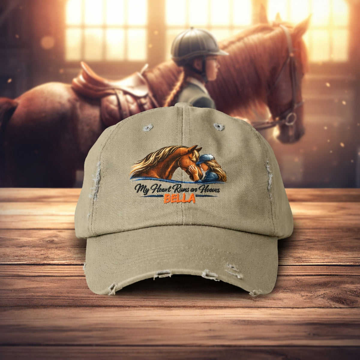 Heart Runs on Hooves Personalized Cap – view 3