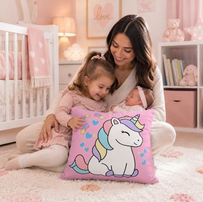 Sleepy Pastel Unicorn Throw Pillowcase