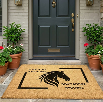 Funny Horse Welcome Doormat - If You Don’t Love Horses Don’t Knock Horse Lover Mat – view 3