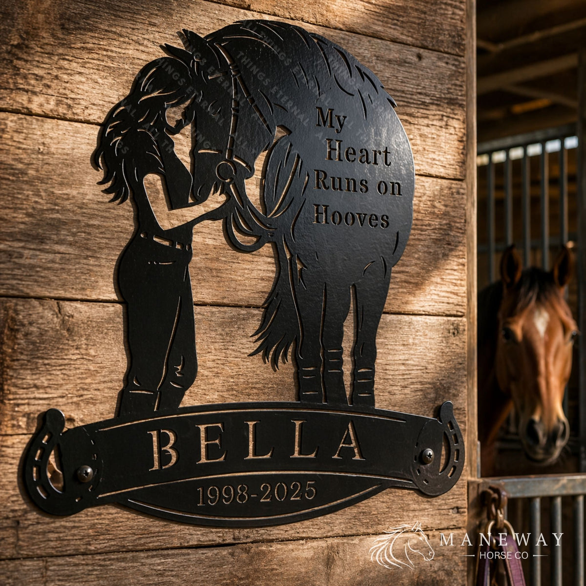 My Heart Runs on Hooves Tribute Sign – view 4
