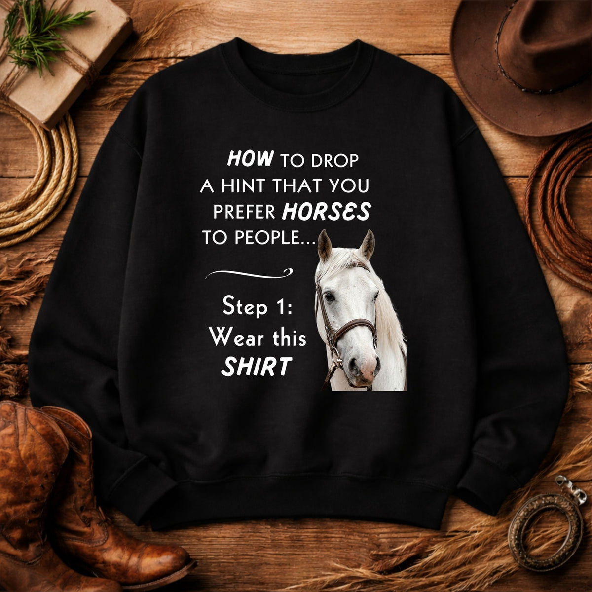 Prefer Horses Over People Sweatshirt – view 3