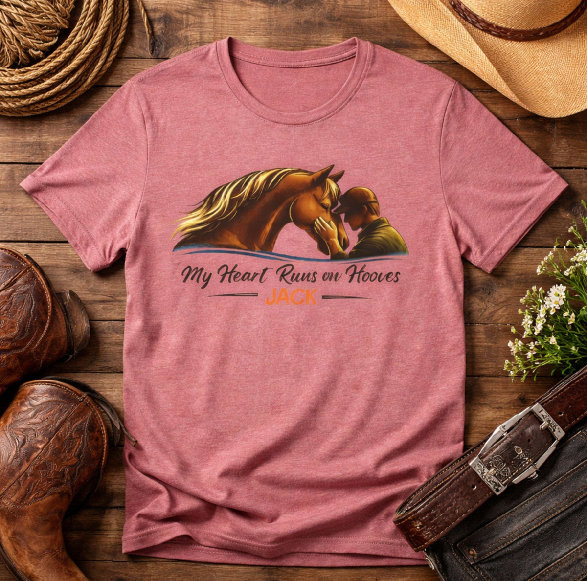My Heart Runs on Hooves Tr-Shit – view 3