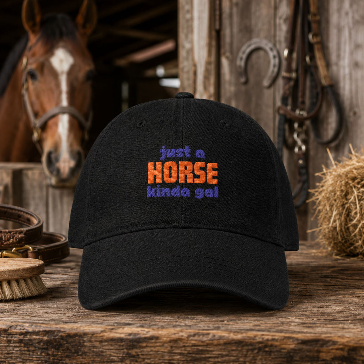 Just a Horse Kinda Gal Embroidered Cap – view 3