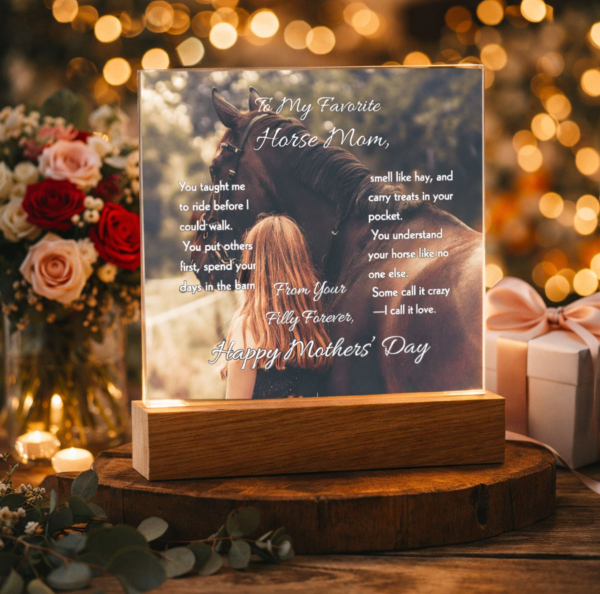 Favorite Horse Mom Photo Plaque – view 3