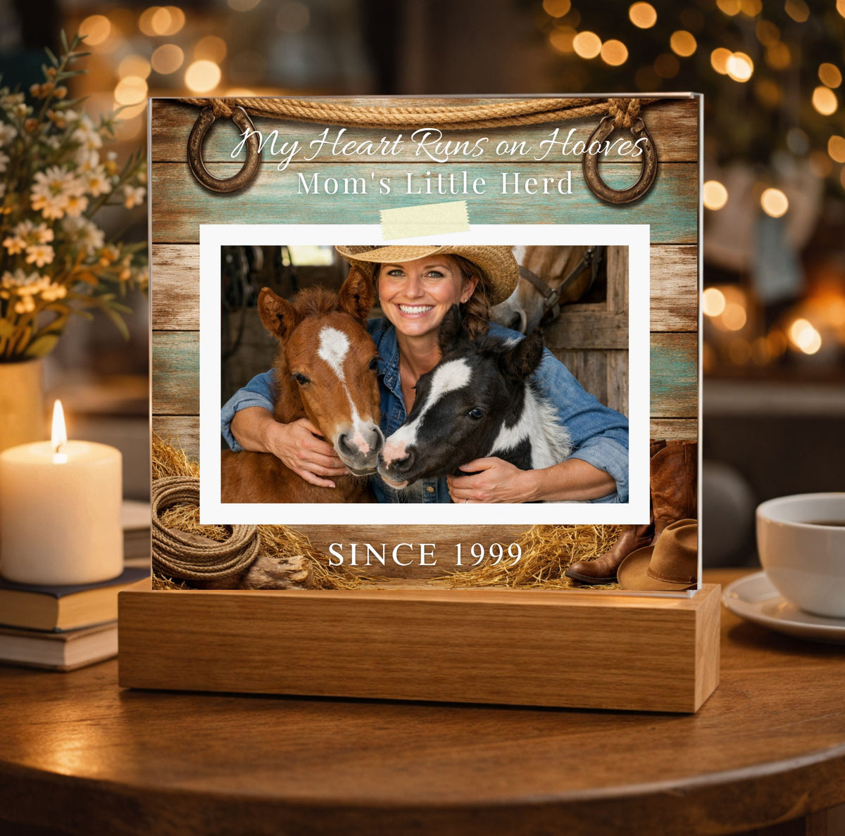 Mom’s Little Herd Horse Photo Plaque
