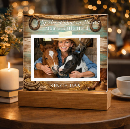 Mom’s Little Herd Horse Photo Plaque