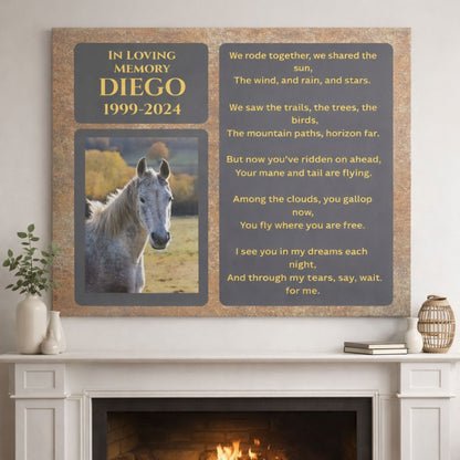 Diego Horse Memorial Photo Canvas – view 3