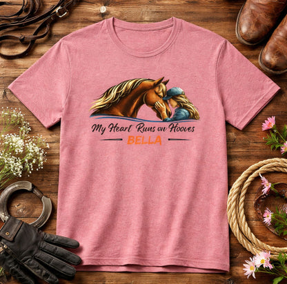 Personalized Heart Runs on Hooves T-Shirt – view 17