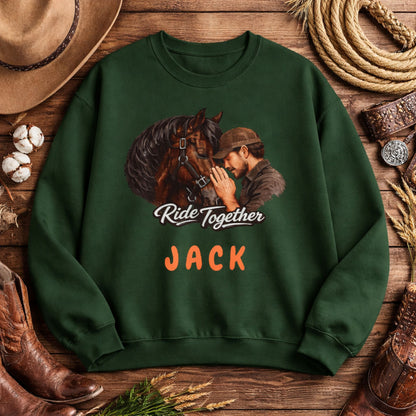 Ride Together Personalized Horse Sweatshirt – view 3