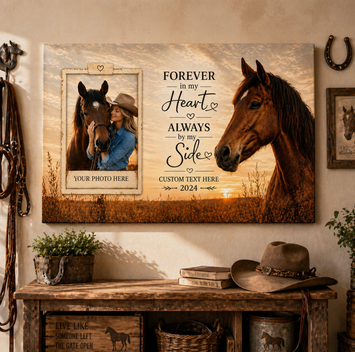 Always by My Side Horse Photo Canvas – view 3