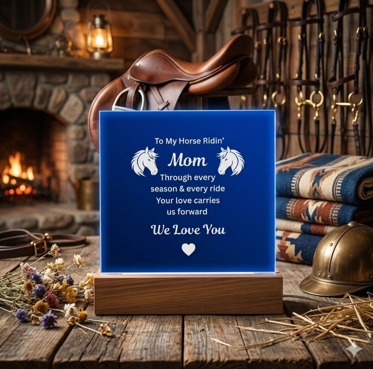 Horse Ridin’ Mom Message Plaque – view 3