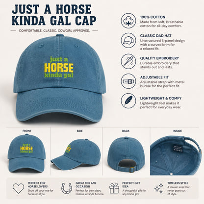 Just a Horse Kinda Gal Denim Cap – view 5